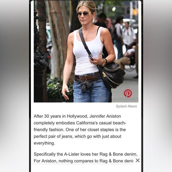 Rag & Bone Crop Jeans Serrano Dark Wash Blue Mid Rise Size 23 - Picture 5 of 13